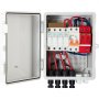 VEVOR PV Combiner Box, 4 String with 15A Rated Current Fuse, 63A Circuit Breaker, Lightning Arreste Connector for On/Off Grid Solar Panel System, IP65