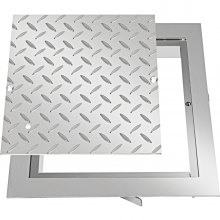 VEVOR Recessed Manhole Cover Powder-coated Drain Cover 30x30cm Steel Lid w/Frame
