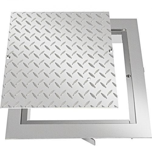 

VEVOR Recessed Manhole Cover Covers 40x40cm Clear Opening, Galvanized Steel Drain Cover Overall Size 47x47 cm, Sealed Square Manhole Covers and Frames Steel Man Hole Cover Lids for Boats and Ships