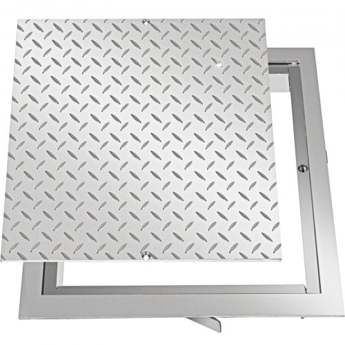 

VEVOR Recessed Manhole Cover 19.6\"x19.6\" Clear Opening, Galvanized Steel Drain Cover Overall Size 22.4\"x22.4\", Sealed Square Manhole Cover and Frame, Steel Man Hole Lid Inspection Access for Boat/