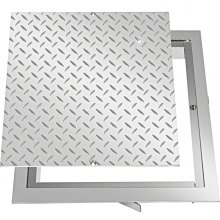VEVOR Recessed Manhole Cover Powder-coated Drain Cover 50x50cm Steel Lid w/Frame