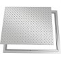 Vevor Recessed Manhole Cover Galvanized Drain Cover 60x80 Cm Steel Lid W/ Frame