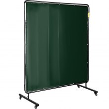 Welding Curtain Welding Screen With Frame 4 Wheels Flame-resistant Vinyl 6' X 6'