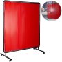 Welding Curtain Welding Screens 6' x 6' Flame Retardant Vinyl with Frame Red