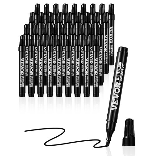 

Dry Erase Markers 36 Count Black Whiteboard Markers Chisel Tip Low Odor