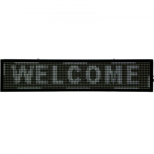 Led Sign Led Scrolling Sign 100x20CM White Message Board 2 Modes for Advertising 