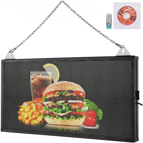 VEVOR LED Scrolling Sign LED Display Board 27 x 14 in 7 Color P5 Electronic Sign