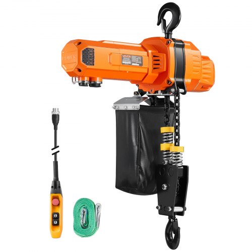 

VEVOR 2200 lbs Electric Chain Hoist, 20 ft Lifting Height, 120V Single Phase Overhead Crane with 15 ft Wired Remote Control, G100 Chain Electric Lift Hoist for Factories, Warehouses, Garages