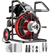 Vevor 550w Pipe Drain Cleaner Cleaning Machine Sewer Snake W/ Cutter Electric