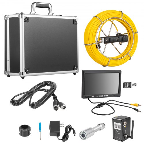 7" LCD 30M Waterproof Camera Pipeline Pipe Inspection Camera Sewer Camera Endoscope 