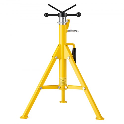 Vevor V-Head Pipe Stand for 1/8–12 in Pipes, Heavy-Duty 2500LBS Capacity, Adjustable Height 28" - 52", Portable Folding Support Stand for Welding, Cutting & Versatile Piping Projects