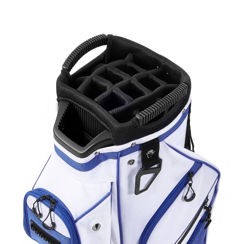 

VEVOR Golf Cart Bag, 15 Way Top Divider Organizer, Golf Club Bag with Full-length Divider, Storage Pockets, Ergonomic Shoulder Strap, Rain Hood, Smooth Zippers, Lightweight Polyester for Men & Women