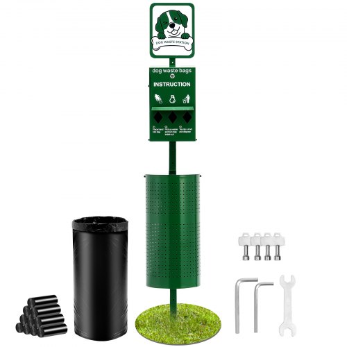 

VEVOR Dog Waste Station 11.5 Gallons Outdoor Dog Poop Station with 600 Bags