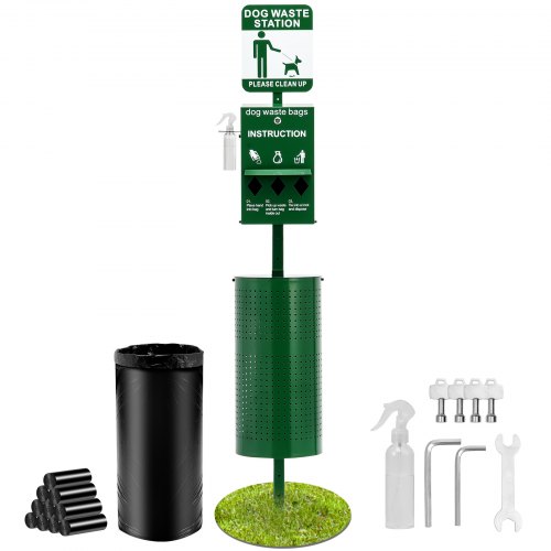 

VEVOR Dog Waste Station with 600 Dog Poop Bags Commercial Park Pet Poop Station