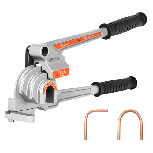 VEVOR Pipe Tube Bender, 1/4", 3/8", 1/2" (12.7mm) OD, 3 in 1 Manual Level Tube Bender, 180° Copper Aluminum Pipes Bending Tool for Automotive Repair,