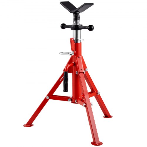 

VEVOR V Head Pipe Stand 1/8"-12" Capacity, Adjustable Height 24"-42", Pipe Jack Stands 2500 lb. Load Capacity, Portable Folding Pipe Stands, Carbon Steel Body More Durable