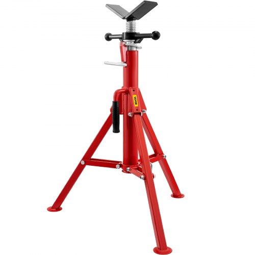 

VEVOR V Head Pipe Stand 1/8"-12" Capacity, Adjustable Height 24"-42", Pipe Jack Stands 2500 lb. Load Capacity, Portable Folding Pipe Stands, Carbon Steel Body More Durable