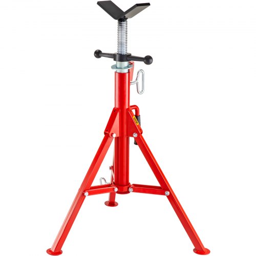 VEVOR Pipe Jack Stand With V-Head 1107 Folding Legs 2500 lbs Steel Pipe Stand
