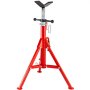 Fold-a-Jack V-Head High Pipe Stand, Pipe Capacity 12", Height 28"-52"