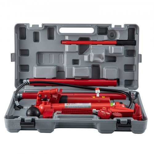 Manoch 10 Ton Porta Power Hydraulic Jack Body Frame Repair Kit Auto Shop Tool Lift Ram Material: Steel Dimensions: inch / L x W x H 29.33 x 15.55 x 7.48 cm 74.5 x 39.5 x 19 Weight: 28.05kg / 61.84lbs