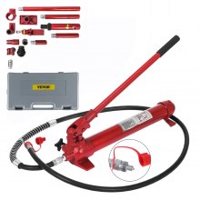 VEVOR 10 Ton Porta Power Kit 1.4M (55.1 inch) Oil Hose Hydraulic Car Jack Ram Autobody Frame Repair Power Tools for Loadhandler Truck Bed Unloader Farm and Hydraulic Equipment Construction