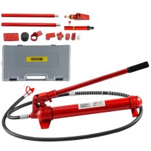 VEVOR 12 Ton Porta Power Kit 2m (78.7 inch) Oil Hose Hydraulic Car Jack Ram Autobody Frame Repair Power Tools for Automobile Repairing and Hydraulic Equipment Construction