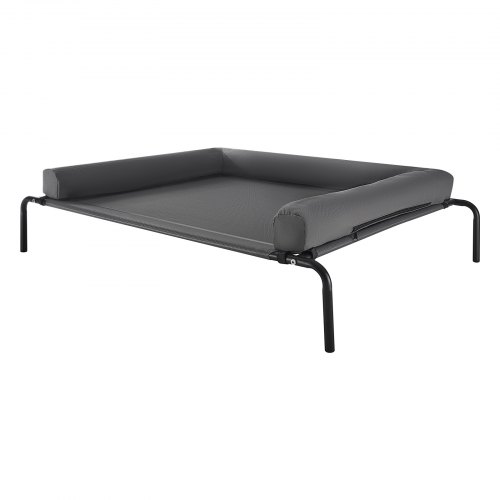 

VEVOR Elevated Dog Bed for Large Dog Portable Raised Dog Cot with Pillow XL Gray