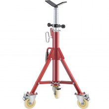 VEVOR Pipe Stand Fold-a-Jack V-Head 28-52 inch Height 12" Pipe 882 lb w/Casters