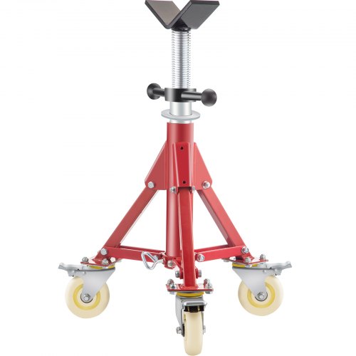 

VEVOR Pipe Stand, Pipe Jack Stand, V Head Pipe Stand Adjustable Height 20-37 Inch, Pipe Jack Stands with Casters 882 LB, Folding Portable Pipe Stands 1/8 to 12 Inch Pipe Supporting, Steel Jack Stand