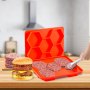 Vevor Burger Press And Freezer Container Innovative Burger Press 5-in-1 Red Bbq