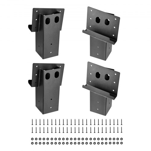 

VEVOR Compound Angle Platform Brackets Fit 3.5x3.5 In/88.9x88.9 mm Lumber 4 Pcs