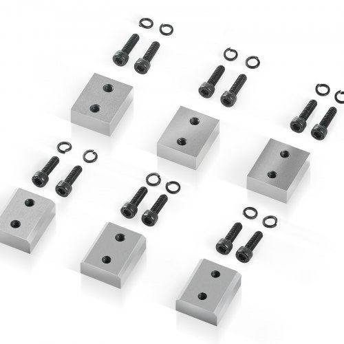 

VEVOR Electric Rebar Cutter Blade, 6 PCS 20/22mm Cutting Diameter, HRC58-60 Hard Hydraulic Rebar Blade Replacement Jaw Blades with 12 Hexagon Screw and 12 Spring Washer, for Model RC-20, RC-22