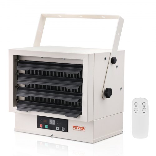 

VEVOR Electric Garage Heater, 7500-Watt Digital Fan-Forced Wall/Ceiling Mount Shop Heater, with Remote Control Overheat Protection, Hardwired Heater with 9-Hour Timer, Ideal for Workshop, ETL Listed