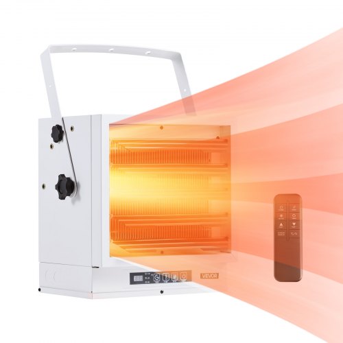 

VEVOR Electric Garage Heater, 10000-Watt with Remote Control & 10 Hour Timer & Overheat Protection Wall/Ceiling Mounted Shop Heater, Commercial Fan-forced for Indoor Workshop Warehouse,240V White