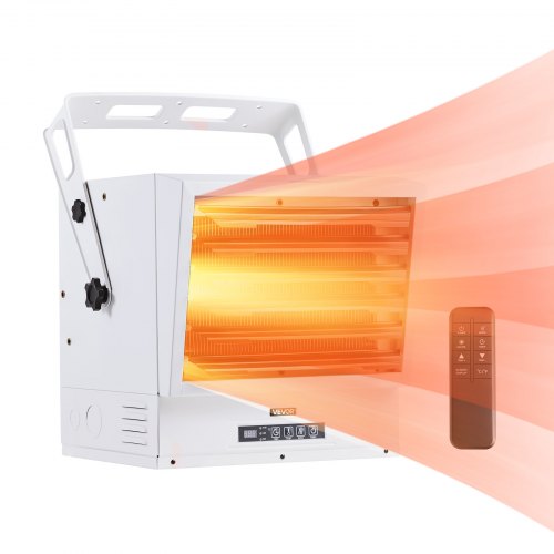 

VEVOR Electric Garage Heater, 15000-Watt with Remote Control & 10 Hour Timer & Overheat Protection Wall/Ceiling Mounted Shop Heater, Commercial Fan-forced for Indoor Workshop Warehouse,240V White
