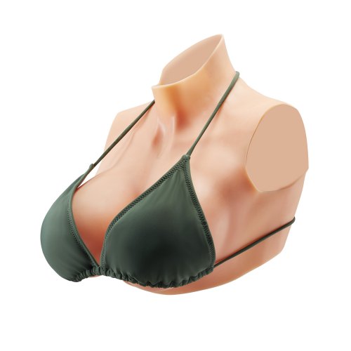 

Silicone Breastplate E-Cup High Neckline Fake Breasts for Cosplay Drag Queen