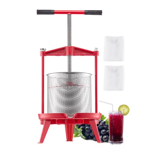 

Fruit Wine Press Manual Press for Wine Making 3.69 Gal/14L Stainless Steel