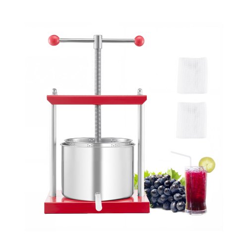 

Fruit Wine Press Manual Press for Wine Making 1.6 Gal/6L Stainless Steel