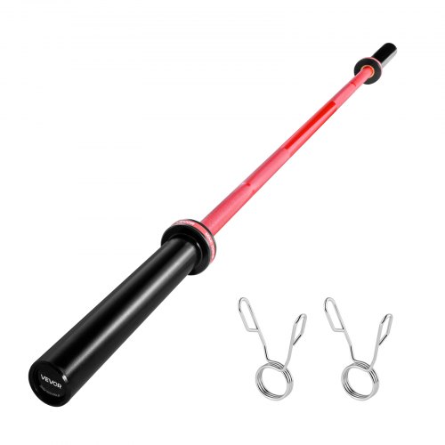 VEVOR 6FT Barbell Bar, Fits 2-Inch Weight Plates, Barbell Bar with Knurled Grip for Strength Training, Weightlifting, Squat, Deadlift, Bench Press, Curl, Overhead Press, 700lbs/317kg Capacity GLGGLG18MTCTSTQOL001V0