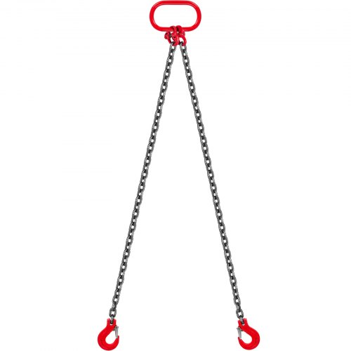 

VEVOR 2m x 2 Leg x 8mm Lifting Chain Sling 2 Tonne High Temperature Resistance Wearproof G80