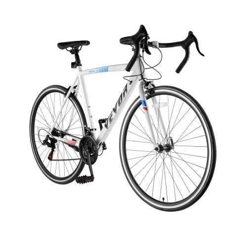 

VEVOR Road Bike, 700C Wheels Racing Bike, SHIMANO 21 Speeds Drivetrain City Commuter Road Bicycle, Urban Adult Sport Bicycle with Carbon Steel Frame, Drop Bar, Caliper Brake, for Men and Women