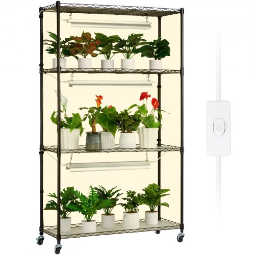 

VEVOR Plant Stand with Grow Lights 4 Tiers 72W 59" Tall Plant Grow Shelf