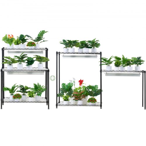 

VEVOR DIY Plant Stand with Grow Light, 6-Tier Large Tall Plant Shelf with 192W 5000K Full Spectrum Grow Lights, Indoor Grow Light Shelf with Wheels for Seed Starting 29.5" L x 13.8" W x 70.9" H