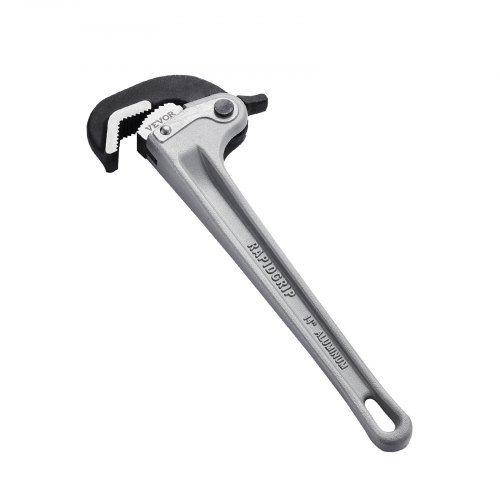 

VEVOR Pipe Wrench, 14" Aluminum Straight Pipe Wrench, Automatic Jaw Adjustment, Adjustable Plumbing Wrench, Easy to Carry, Ergonomic Handle, Hangable Design, for Water Pipes, Automotive Repairs