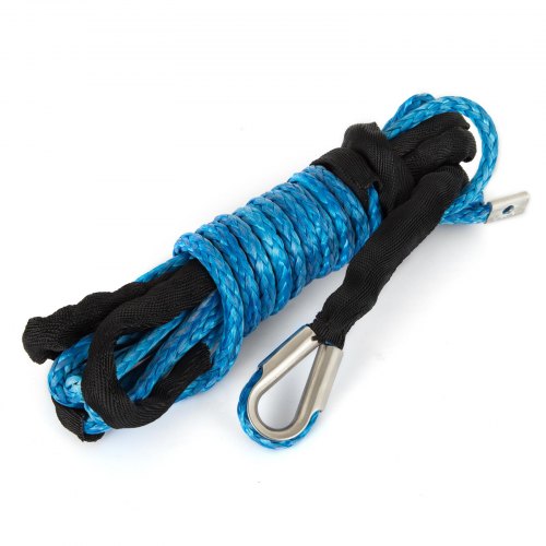 Blue 12700LBS Synthetic Winch Line Cable Plow Lift Rope