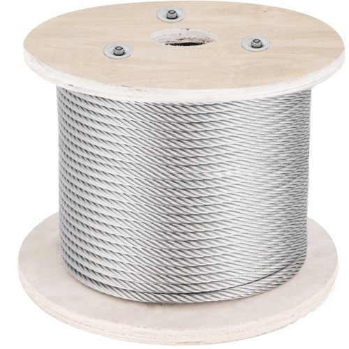 500ft Stainless Steel Type 316 Cable 1x19 5/32" Cable Railing Wire Rope 