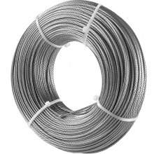 316 Stainless Steel Cable Railing Kit Post Wire Rope, 1/8", 7x7, 100 Ft Reel