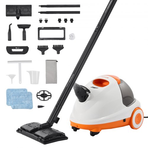 

2000W Steam Cleaner Multipurpose Steamer with 27 Accessories，Household Steamer with 51 oz Large Water Tank for Cleaning, Heavy Duty Rolling Cleaning Machine for Carpet, Floors, Windows and Cars