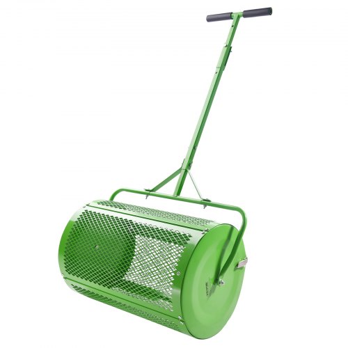 

VEVOR 24" Compost Spreader Peat Moss Spreader Push/Tow-Behind Lawn Roller Green