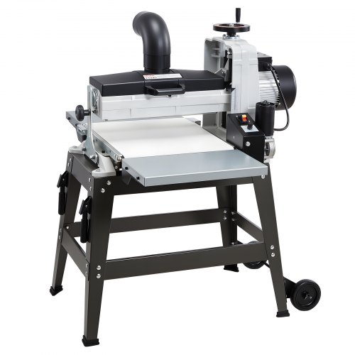 VEVOR 16" Drum Sander with Stand & Extension Tables, 1.5HP 1720RPM Dual Motor Drum Sander for Woodworking - Variable Speed Conveyor Belt, 4" Dust Collection Port for Cabinet & Furniture Finishing GTSGJKFS16INXFNEK002V1